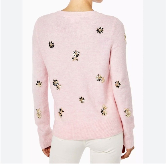 NWT Lilly Pulitzer Kalaya Sweater Calla Lilly Pink Sparkle Floral Toss - Picture 3 of 9